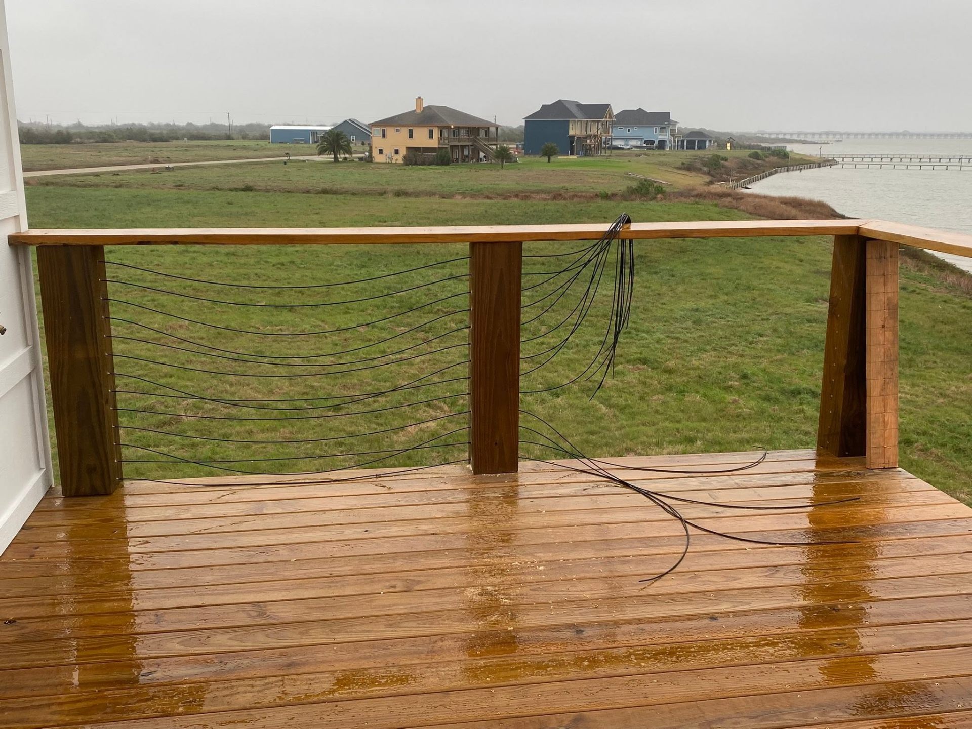 Custom wood backyard deck