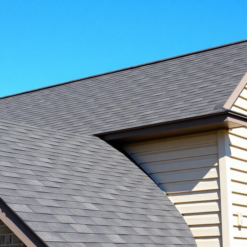 New asphalt shingle roof and siding